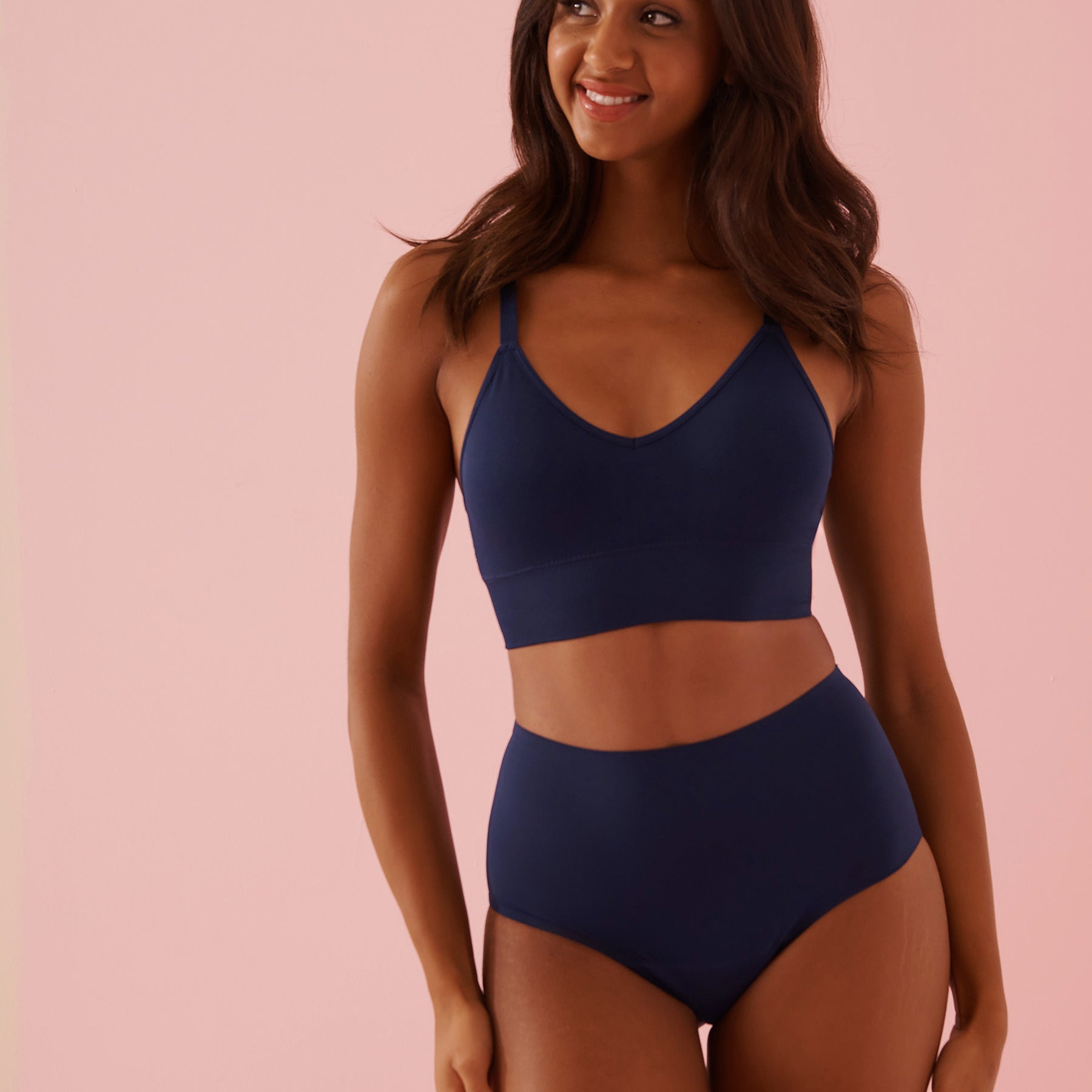 Dark blue high waist period panty – NEWEX